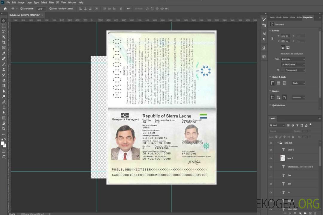 Passeport Sierra Leone template Passeport Sierra Leone template